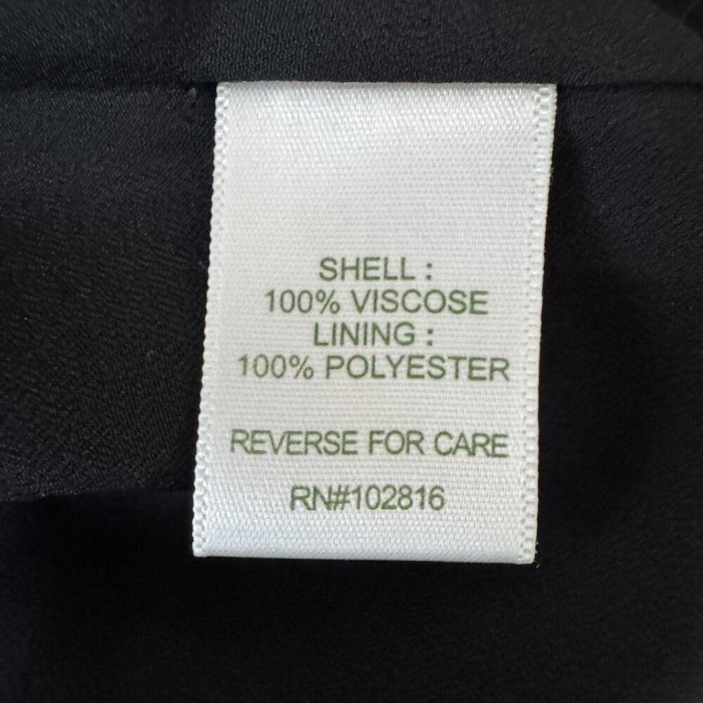 Garnet Hill black dress  v-neck viscose loose relaxed fit lagenlook size 6 - Picture 6 of 8